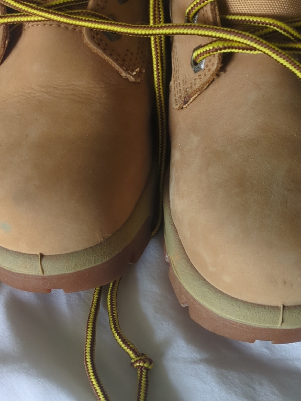 Herman Survivor Work-Style Tan Leather Boots with Yellow Laces - Picture 14 of 15